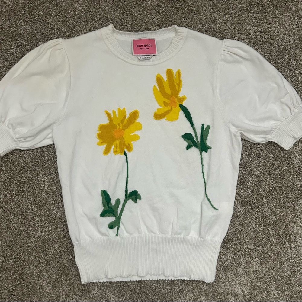Kate Spade Garden Daisy Sweater Medium